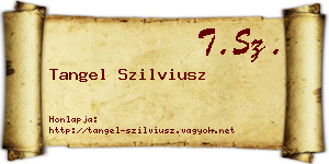 Tangel Szilviusz névjegykártya
